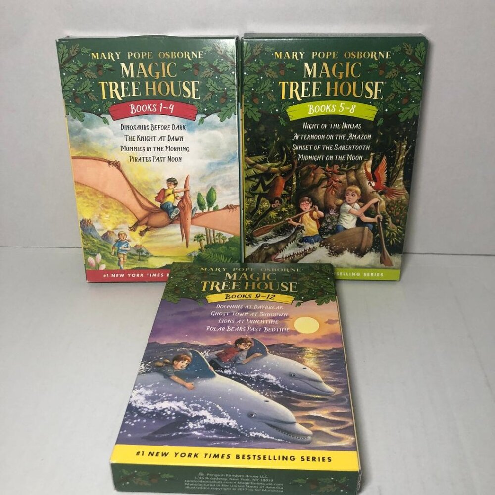 Magic Tree House Boxed Set: Books 1-4, 5-8 & 9-12 by Mary Pope Osborne Paperback